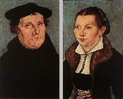 CRANACH, Lucas the Elder Portraits of Martin Luther and Catherine Bore dfg Spain oil painting artist